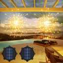 2 PCS Solar Lights Outdoor Solar Firework 240 LED Solar Powered Hanging Lights Outdoor Waterproof Hanging Fairy Garden Landscape Christmas Decorations
