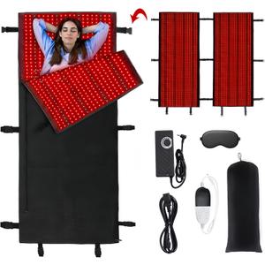 Red Light Therapy Mat Device for Full Body, Near Infrared Light Therapy Blanket with Timer,Infrared Light Therapy for Body Shoulder Waist Back Knee Pain Relief