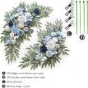 Artificial Wedding Arch Flowers Kit(Pack of 2) for Wedding Arch, Bridal Shower, Ceremony and Reception Backdrop Decoration (Blue Inspiration)