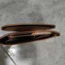 Lckaey Purse Organizer for messenger bag inserts Pochette métis lined zipper storage 2084 coffee, 8.26*1.96*5.3in