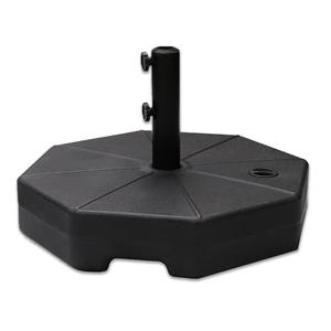 Helios&Hestia 112 lb Heavy Duty Plastic Water and Sand Fillable Outdoor Umbrella Base Stand Weight for Patio Market Table Umbrella, Black