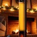 Uthfy Space Heater for indoor use, Large Room Heater with 3D Flame Effect, 1500W Portable Electric Heater with ECO, 90 Oscillating, Remote, PTC Ceramic Heaters for Bedroom, Office, Home (32 Inch)