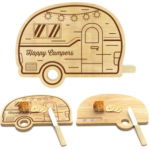Camping Cutting Board and Knife Set, 11.8" X 9.3" Camping Lover Gifts for Women, RV Kitchen Decoration, Serving Tray for House Warming Gifts New Home Decor, Thanksgiving, Christmas, RV Gifts Camping Cutting Board and Knife Set, 11.8" X 9.3" Camping Lover Gifts for Women, RV Kitchen Decoration, Serving Tray for House Warming Gifts New Home Decor, Thanksgiving, Christmas, RV Gifts