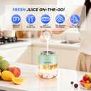 Personal Blender, Compact Cordless, BPA-Free, 20 oz (600ml), USB-C Rechargeable Makes Juices, Milkshakes, Smoothies Ideal for Travel, Gym, Office