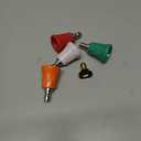 FIXFANS Pressure Washer Nozzle Guard, Stainless Steel High Power Washer Tips Set with Upgraded Rubber Protector Cover, 5Pcs Pressure Washing Holder with 1/4" Quick Connect, Orifice 3.5