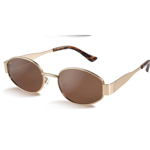 livho 2025 Trendy Oval Sunglasses - Stylish Polarized Shades for Everyday - Retro Metal Frames