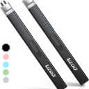 2 PCS Long Lighter, Candle Lighters Electric Lighter, Rechargeable Arc with LED Display, Lighters for Candle Aromatherapy Camping BBQ Gas Stoves-Deep Black