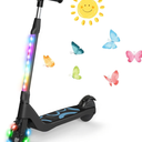 SISIGAD Electric Scooter for Kids Ages 6-12, LED Light-Up Deck, Kids Scooters with 3 Adjustment Levels Handlebar to 36 Inches High,5.3" Wheel Kick Scooter