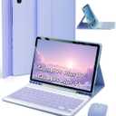 Case Keyboard for Samsung Galaxy Tab A9+ / A11+ Plus 2023/2025 11 Inch - Mouse and Detachable Magnetic Keyboard, Slim Case with S Pen Holder, Auto Sleep/Wake (Purple)