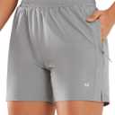 ALLZERO Women's Running Shorts 5" Quick Dry Lightweight Athletic Workout Shorts with Zip Pockets Hiking (XL)