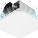 Bathroom Exhaust Fan, 110 CFM 1.0 Sone Quiet Bathroom Fan, Ceiling Mount Ventilation Fan for Home/Office/Hotel, 26W Energy-Saving, Square, White