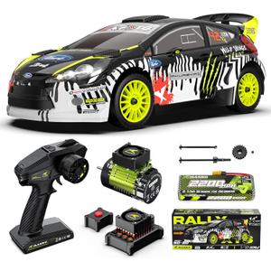 RIAARIO 1/10 Brushless RC Cars, 50 MPH Rally Car, Gyro, 4WD Monster Truck, 8+ Ages, 17 inches