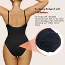 SHAPERX Women's Shapewear Bodysuit Tummy Control Body Shaper Waist Snatching Seamless Body Suit,SZ5213-Black-L/XL