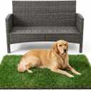 THREE ORANGES Artificial Grass Mat 47x31IN, 1.38" Thick Realistic Dog Potty Grass with Drainage, Cuttable Fake Grass Turf for Pets, Washable Indoor Outdoor Training Pad