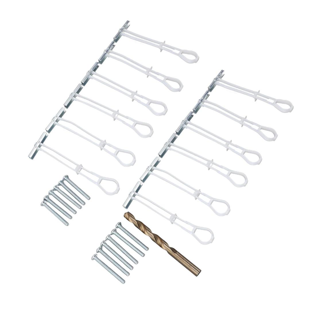 Toggle Anchors with Bolts Carbon Steel Quick Channel Hollow Wall Anchors Pull Toggle Anchors for 2 1/2 in Walls Heavy Duty Toggle Bolts for Hanging Shelves TV Brackets