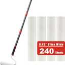 Large Lint Rollers for Pet Hair Extra Sticky, Dog & Cat Hair Remover, 9.45" Wide, 51" Long Handle Pet Hair Fur Sticky Lint Roller, Ideal for Floor, Carpets, Couch, Bed Sheets, Clothing & Car Cleaning