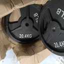 Signature Fitness Standard 1-Inch Cast Iron Plate Weight Plate for Strength Training and Weightlifting
,  45LB (Pair)