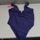 Ralph Lauren Women's Beach Club Solids Ring One Piece Swimsuit Dark Navy