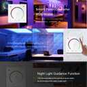 AMKI LED Wall Switch Dimmer,LED Controller,Wall- Mounted Plastic Cover Touch Panel Switch for DC12V-24V 3528 2835 5050 Single Color LED Strip Lighting(RGBW-Red,Green,Blue,White)