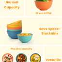 Homienly Plastic Bowls Alternative, Unbreakable Wheat Straw Cereal Bowls 8 PCS - Microwave & Dishwasher Safe Bowl for Cereal, Snack, Rice, Salad, Soup Bowls for Kitchen, Camping, Party(Muliti,26 OZ) (Multicolor)