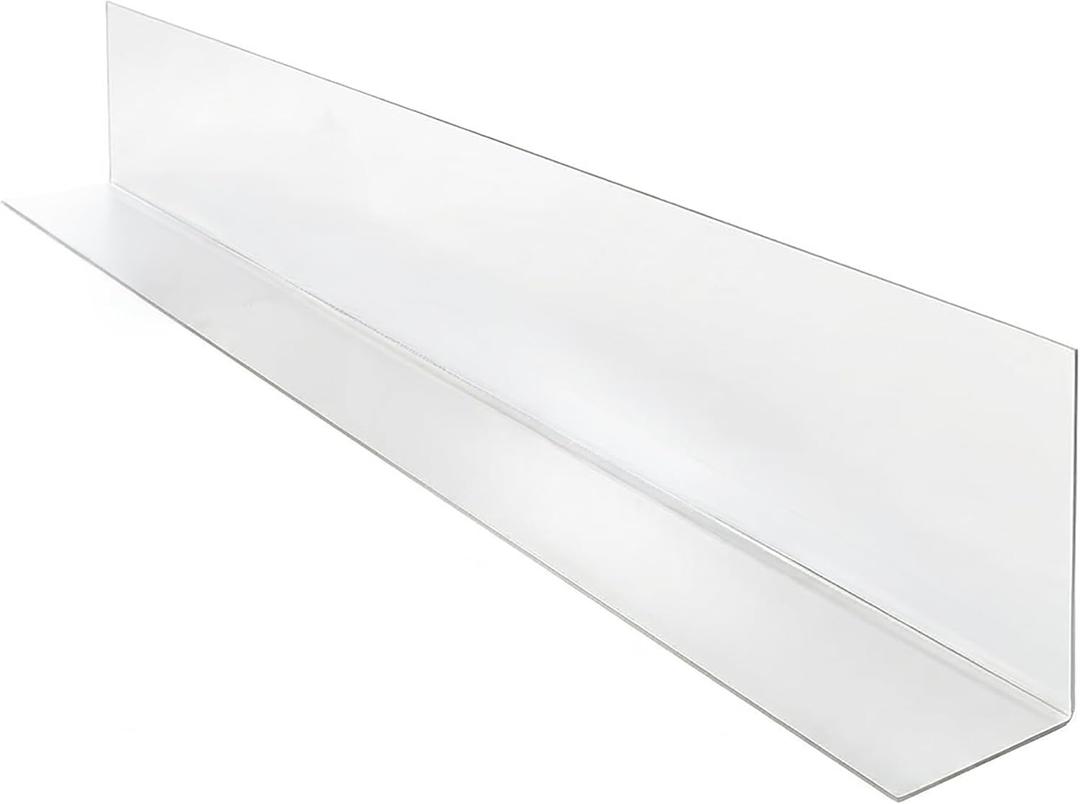 Clip Strip Shelf Dividers Pack of 50 for Retail Stores - Lightweight, Clear Adhesive Mount 1" H x 11-9/16" L Corp., 15 mil Crystal Clear PVC, Retail Shelf Separator, Item SD-1512