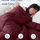 Cal King Size, Burgundy Alternative Down Comforter - Warm, Lightweight & Breathable Hotel Quality Bedding for Men, Women, Kids & Teens - All Season Oversized Cooling Microfiber Duvet Insert Comforter, California King