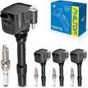 PHILTOP Set of 4 Ignition Coil Pack and Iridium Spark Plugs Fits for Mini Cooper,Cooper Countryman,BMW X1,740i,330i xDrive,530i xDrive,530i,540i xDrive,330i GT xDrive,740i xDrive,740e xDrive,530e