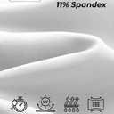 Boladeci Women's Golf Polo Shirts Short Sleeve UPF 50+ Sun Protection 4-Button Tennis Collared Shirts (White, L)