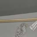 Double Curtain Track Wall Mounted, Roman Rod for Curtain, Aluminum Heavy-Duty Silent Rail, Sliding Curtain Track System with Silent Rollers, for Room Divider Living Bedroom Room (Gold, 3.6ft)