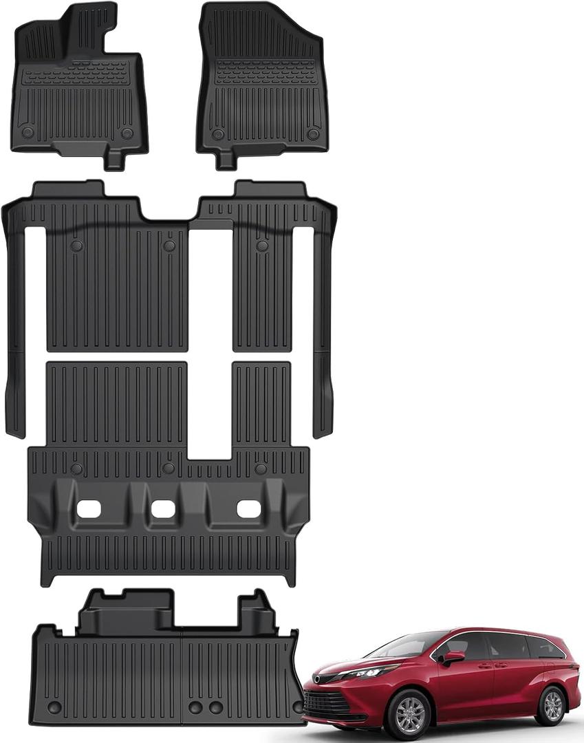 Floor Mats for 2021-2026 Toyota Sienna 8-Seat Accessories