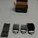 Clipper Guards for Wahl, Hair Clipper Attachments Set 10 12 16 with Metal Clip, 3 Cutting Lengths 1.25 inch/1.5 inch/2 inch, Premium Large Trimmer Combs Fits Most Full Size Wahl Clippers (3PCS, Black)