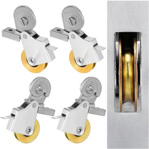 4 Pack 1 Inch Heavy Duty Steel Sliding Screen Door Rollers Steel Ball Bearing Smooth-Glide Roller for DIY Screen Door Maintenance Repair