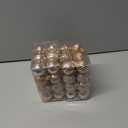 2 x Emopeak 24Pcs Christmas Balls Ornaments for Xmas Christmas Tree - 4 Style Shatterproof Christmas Tree Decorations Hanging Ball for Holiday Wedding Party Decoration (Rose Gold, 1.3"/3.2CM)