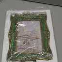 5x7 Vintage Picture Frame, Antique Green and Gold Ornate Photo Frame for Wall Hanging or Tabletop Display, Retro Home Decor, Photo Gallery Art