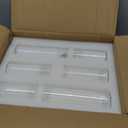 24 PCS White Pillar Candles (2" x3, 4, 6) with Ribbed Glass Cylinder Vases (2.6" x5, 6, 8), Hurricane Glass Candle Holders, Dripless Candles for Wedding Centerpieces, Home & Table Decor