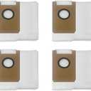 4 Pack Replacement Dust Bags for Loorow for AT800 Robot Vacuum Cleaner, Large Capacity Filter Bags Vacuum Cleaner Accessories, Easy Installation