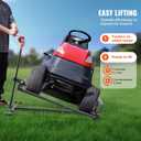 VEVOR Ride on Lawn Mower Lift Jack, 880 Lbs Weight Capacity, Telescopic Maintenance Jack with Crank Handle & Power Tool Handle, Foldable Lawn Tractor Lifter for Lawn Mowers and Garden Tractors, Black