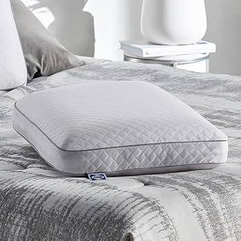 Sealy Essentials Memory Foam Bed Pillow for Pressure Relief, Adaptive Memory Foam Pillow with Washable Knit Cover, Standard, 24 x 16 in x 5 in,White
