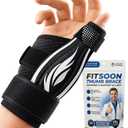 Thumb Support Brace | Upgraded Thumb Spica Splint Stabilizer Pain Relief Night Support for De Quervain s Tenosynovitis Trigger Finger Arthritis Sprains | Breathable Fabric (Black, S)