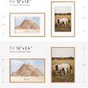 16x24 Wood Frame, Solid Oak 16x24 Poster Frames with Mat to 12x18(Openning Size is 11.7x17.7), Natural Oak 24x16 Frame, Set of 1