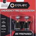 Colby Valve Quick Emergency Valve Stem Replacement Kit for Tubeless Tires | No Tools Required for Install | No Need to Remove Tire | Tire Valve Stem Kit Made in USA from quality 360 brass components (Black)