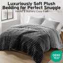 Intelligent Design Twin Comforter Set, Plush Bedding, Microfiber Reverse, 2 Piece, Lightweight, Super Soft Ribbed Velvet Comforter 1 Sham, All Season Fluffy Bed Set, Avril, Twin/Twin XL Grey Ombre