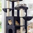 Globlazer Cat Tree Tower for Indoor Cats Large Adult, S63, Dark Grey