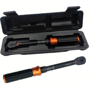 1/4" Drive Torque Wrench, 3.7-18.5ft.lb/5-25n.m Dual Range Scales, 72 Tooth Ratchet, Dual-Direction Adjustable Preset Torque Wrench for Bike Maintenance