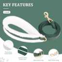 Beirui Leather Small Plush Padded Puppy Harness and Leash Set, Winter Warm Step In No Chock No Pull Adjustable Dog Harness for Extra Small Dogs, Green (XS,Fit 6-10 lbs)