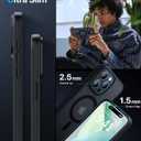 Magnetic for iPhone 15 Pro Max Case,Upgraded [Full Camera Protection][Compatible with Magsafe][Military Grade Protection]Shockproof Slim Translucent Matte Phone Case for iPhone 15 Pro Max,Black