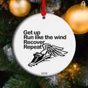 Get up Run Like The Wind - Running Christmas Ornament, XC Running Gift, Cross Country Gift, Gifts for Runner Marathoner (C7)