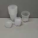 Wonderjune Self Watering Pots for Indoor Plants with Deep Reservoir and High Drainage Holes for Outdoor Plants and Flowers, Bare Root Planter(4.72'',Clear,9 Pcs)