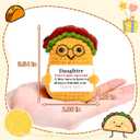 2 Pack Keyrose Best Friend Birthday, Cute Mini Positive Crochet Taco, Small Funny Handmade Emotional Support Taco