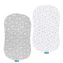 Bassinet Sheets Fit for Halo BassiNest Swivel & Glide Sleeper, 2 Pack 100% Cotton Sheets, Unisex Fitted Sheet for Baby Boy Girl (Gray)